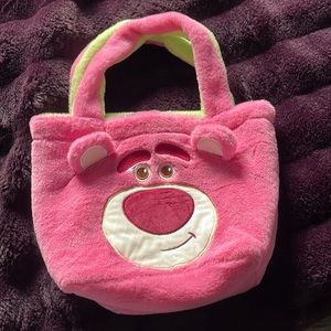 Toy Story Lotso and alien double- sided, soft and fuzzy tote bag